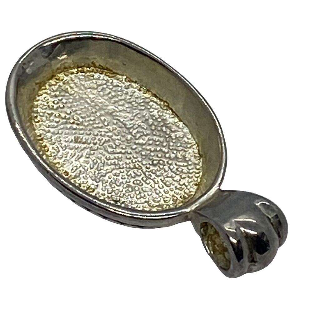 Fashion 2" Silver Metal Pendant Faceted Aquamarine Glass Stone Loop Women Gift - Picture 8 of 12